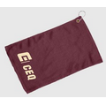 Fingertip Towel Hemmed and Grommetted 11x18 - Maroon (Imprinted)